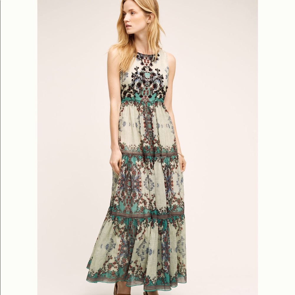 Anthropologie Bhanuni Madera Maxi Dress